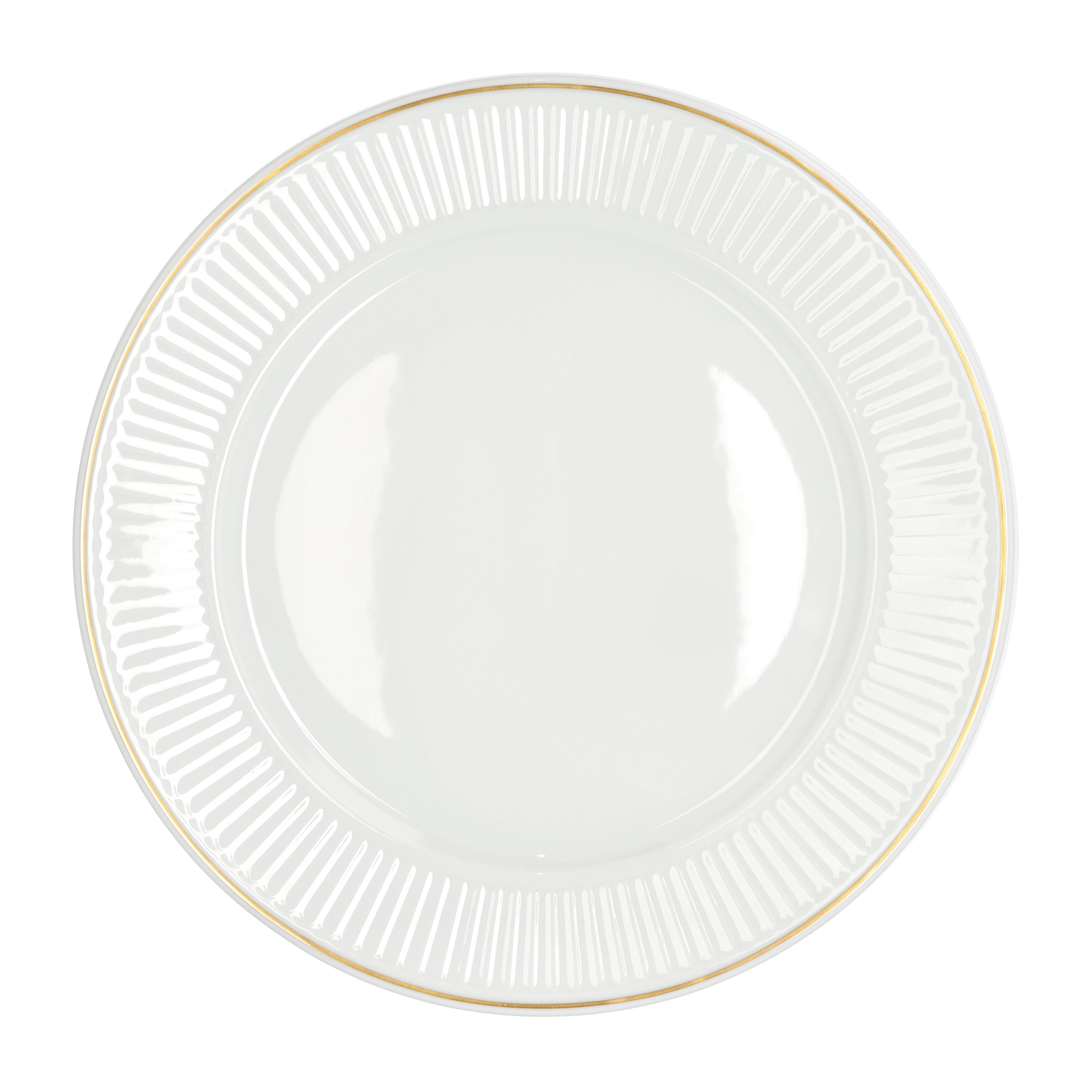 Pillivuyt Plissé Syvä Lautanen Kultareunuksella Ø 22 Cm 2 Pillivuyt Plissé Syvä Lautanen Kultareunuksella Ø 22 Cm - Image 2