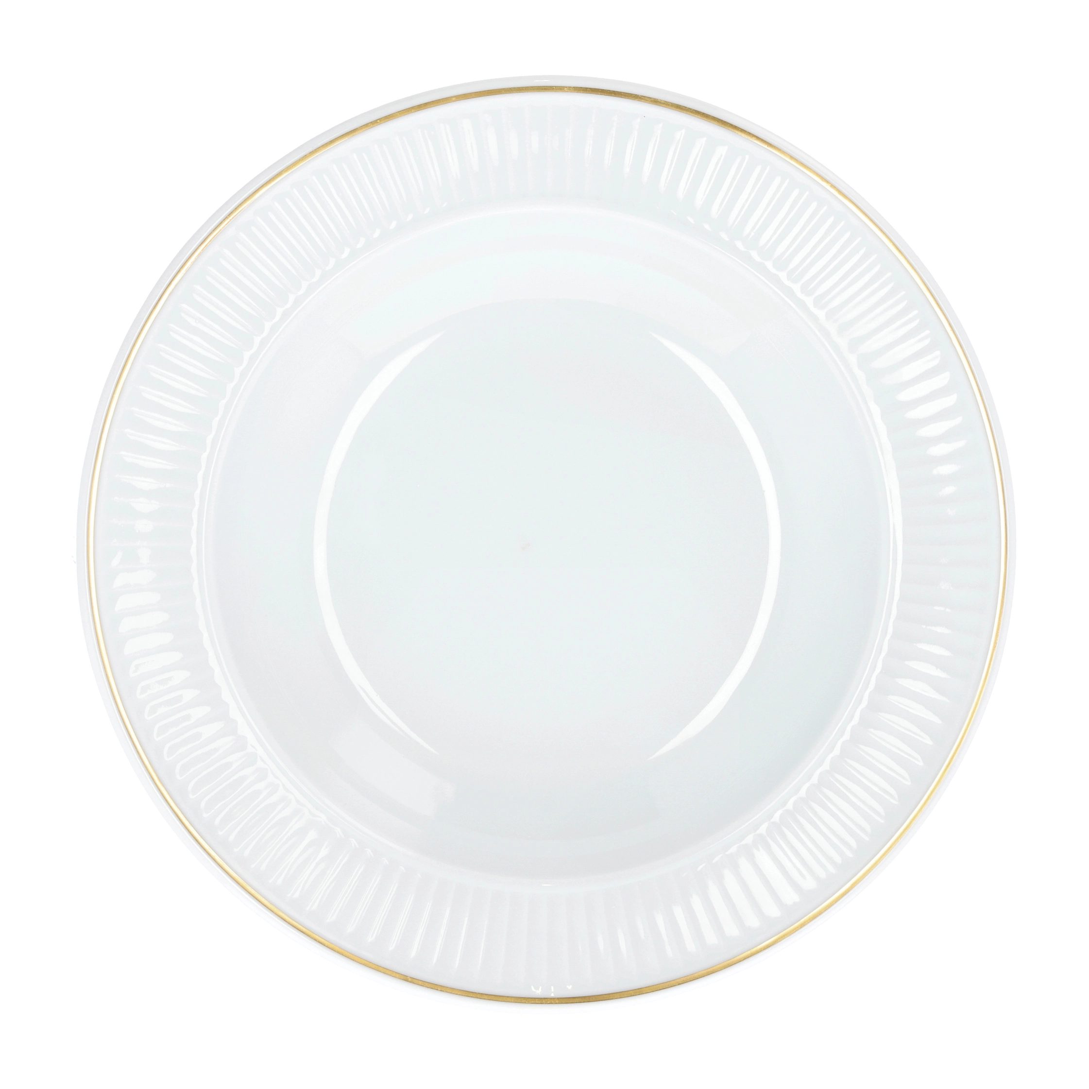Pillivuyt Plissé Syvä Lautanen Kultareunuksella Ø 22 Cm 3 Pillivuyt Plissé Syvä Lautanen Kultareunuksella Ø 22 Cm - Image 3